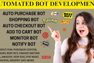 deliver auto purchase bot, pokemon purchase bot, shopping bot, monitor web bot