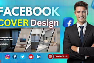 design a professional facebook cover photo or banner