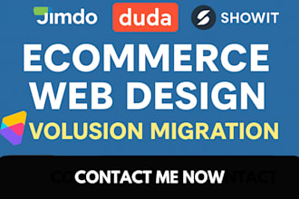 design redesign jimdo duda showit ecommerce website migrate volusion store