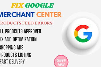 fix product feed errors in google merchant center boost shopping ads g0ogle ads