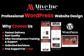 design a professional wordpress website or web design