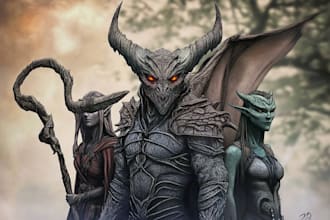 draw fantasy or dnd creatures and monsters