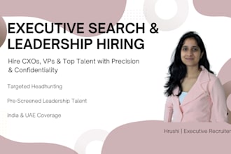 headhunt and recruit top leadership talent for your business