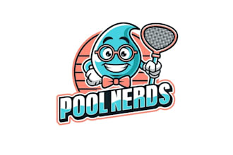 design swimming pool cleaning company logo