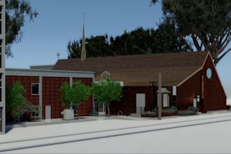do architecture 3d model, render landscape, patio and garden design