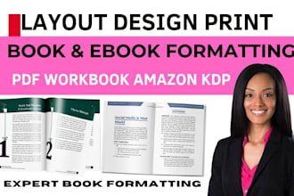 do book formatting for amazon kdp, ingramspark and lulu