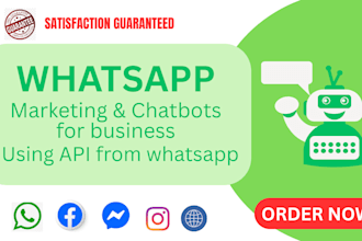setup whatsapp business API and create chatbot workflows using manychat and bots