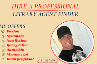 find literary agent for book proposal, query letter, manuscript and pitch
