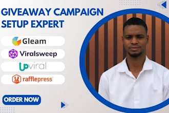 set up giveaway campaign using gleam upviral viralsweep