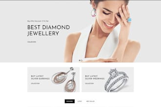 shopify jewelry website, wix jewelry website, necklaces, engagement rings, rings