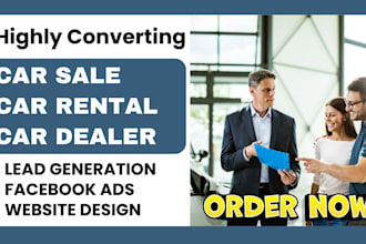 generation car dealership landing page car rental website via facebook ads