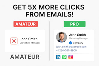 create a clickable gmail signature with logo and social icons