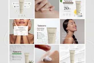 design aesthetic and engaging instagram posts and stories