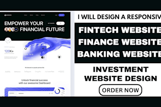 design fintech website finance website loan website bank website using wordpress
