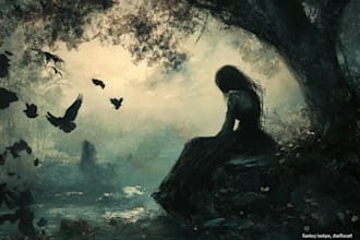 make fantasy dnd background, landscape and environment art