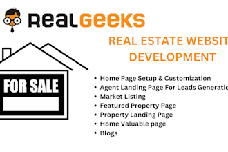 setup real geeks website drip automation landing lead generation pages