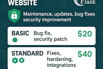 manage, update, and secure your django or flask website