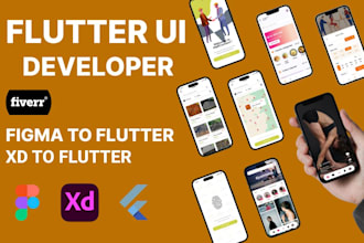 design flutter UI, flutter frontend and redesign flutter app