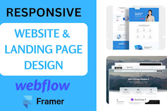 build stunning website and landing page in webflow or framer