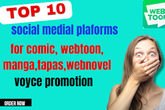organically promote your webtoon, manga, voyce, webnovel