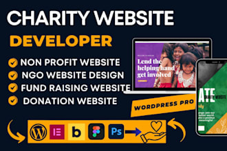 create nonprofit charity donation agency 501c3 ngo website wordpress fundraising
