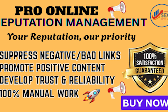 do pro online reputation management, reverse SEO to push down negative listing