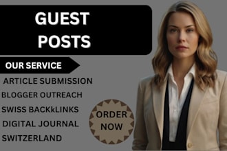 write and publish 7 guest posts on 90 da websites