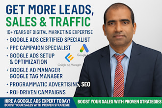set up, manage and optimize your google ads, PPC campaigns and adwords