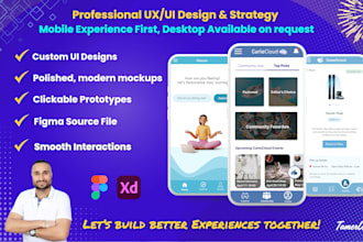 design polished UI mockups and clickable prototypes in figma