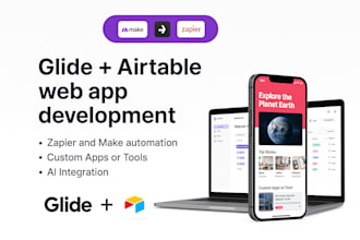 develop mobile apps with glide, google sheets airtable app sheet softr thunkable
