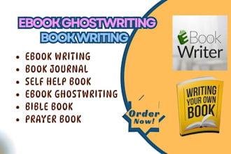 professionally ghostwrite your ebook prayer book or journal