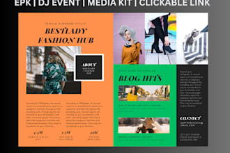 design a professional epk media kit press kit speaker kit electronic press kit