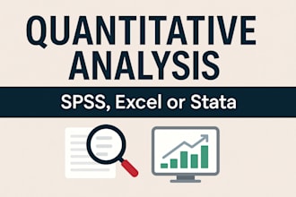 conduct professional quantitative data analysis using spss, excel or stata