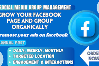be your facebook page and group community manager, admin, and moderator