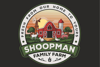 design a professional landscape, agriculture, and lawn care logo