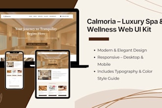 sell a beautifully crafted spa and wellness website UI kit
