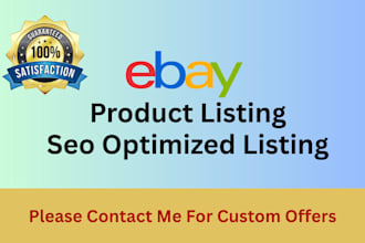 do ebay product listing, SEO ebay listing, ebay lister, cross listing
