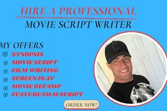 write book proposal, movie script, synopsis, screenplay, and do editing