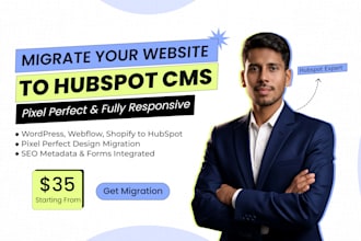 migrate wordpress, webflow website to hubspot cms