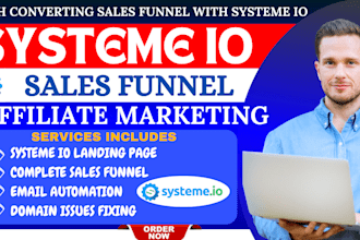 connect systeme io domain design systeme io sales funnel affiliate marketing