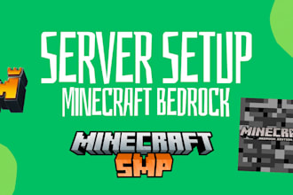 setup a minecraft bedrock server for you, smp or minigames