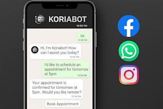 ia chatbot facebook whatsapp instagram 24h 7days support