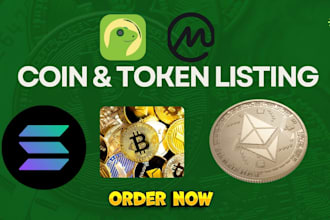 list your coin, token, ico on coinmarketcap coingecko