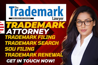 be your usa licensed attorney for your trademark application
