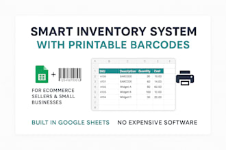 build a smart google sheets inventory system with printable barcodes