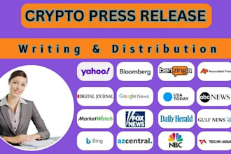 do crypto press release writing submit crypto press release PR distribution