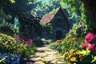 design a awesome environment, background for your game or book cover