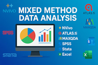 analyze your mixed method analysis with nvivo, maxqda, excel, spss and stata