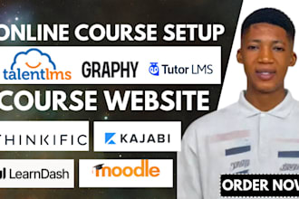 setup online course on wordpress lms, graphy, tutorlms, learndash and talentlms