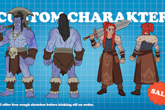 design original characters, cartoons, and caricatures